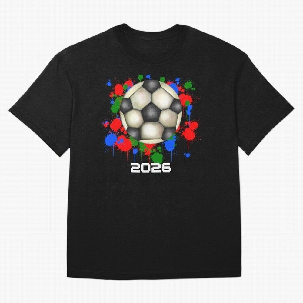 Football 2026 Oversized T-Shirt Celebrate Classic Football Spirit in Global Football Passion for FIFA World Cup 2026 Group Stage, Built around CR7 and Messi, France, Football Festival Excitement, Trophy Ambitions, Country Rivalries and Star Player