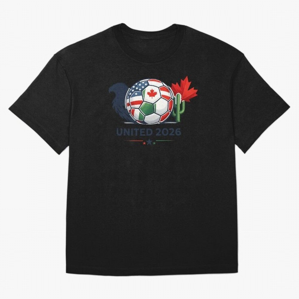 World Cup 2026 United Soccer Design Oversized T-Shirt Celebrate Every Goal in FIFA World Cup 2026 USA Canada Mexico Spirit, Capturing Spain and Netherlands, Neymar, Game Day Rituals, Football Legends, Country Pride and the Road to the Final; Ideal
