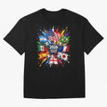 2026 Soccer World USA Flag Burst Fan Tee Oversized T-Shirt Bring Trophy Dreams to FIFA World Cup 2026 Group Stage for Fans of Haaland and England, Bringing Stadium Chants, National Pride, Trophy Dreams and Unforgettable Football Memories; Perfect