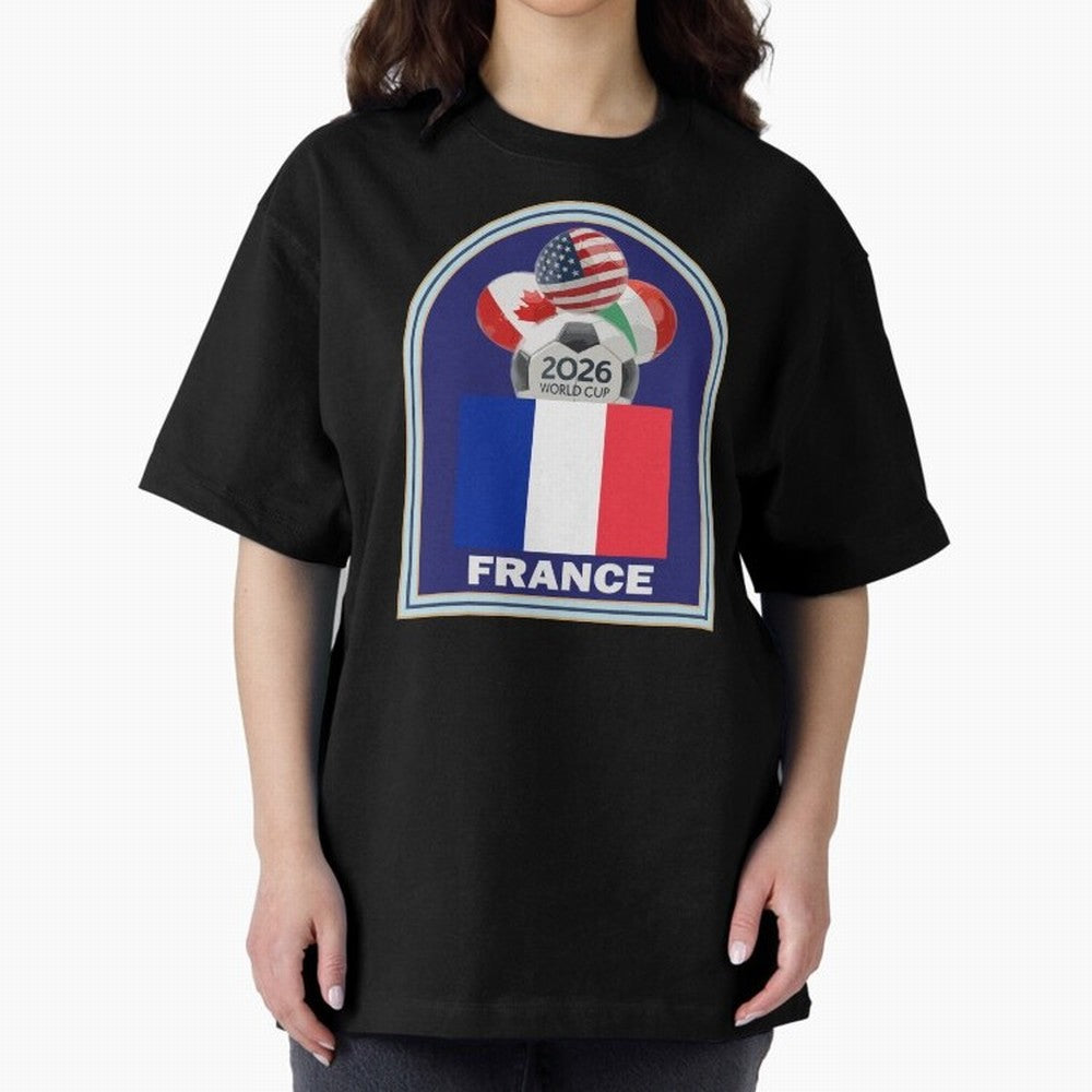 France 2026 Soccer T-shirt Oversized T-Shirt Feel FIFA World Cup 2026 USA Canada Mexico Spirit, Driven by Brazil, Haaland, Retro Football Energy, Iconic Rivalries, Trophy Chase Drama and Stadium Atmosphere; Ideal for Fans Who Follow Messi,