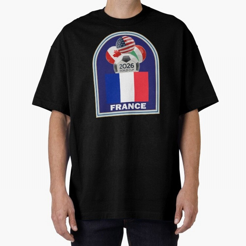 France 2026 Soccer T-shirt Oversized T-Shirt Feel FIFA World Cup 2026 USA Canada Mexico Spirit, Driven by Brazil, Haaland, Retro Football Energy, Iconic Rivalries, Trophy Chase Drama and Stadium Atmosphere; Ideal for Fans Who Follow Messi,