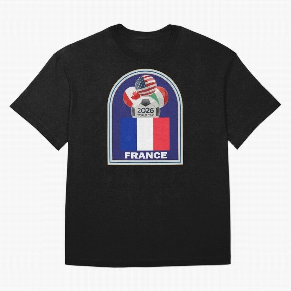 France 2026 Soccer T-shirt Oversized T-Shirt Feel FIFA World Cup 2026 USA Canada Mexico Spirit, Driven by Brazil, Haaland, Retro Football Energy, Iconic Rivalries, Trophy Chase Drama and Stadium Atmosphere; Ideal for Fans Who Follow Messi,
