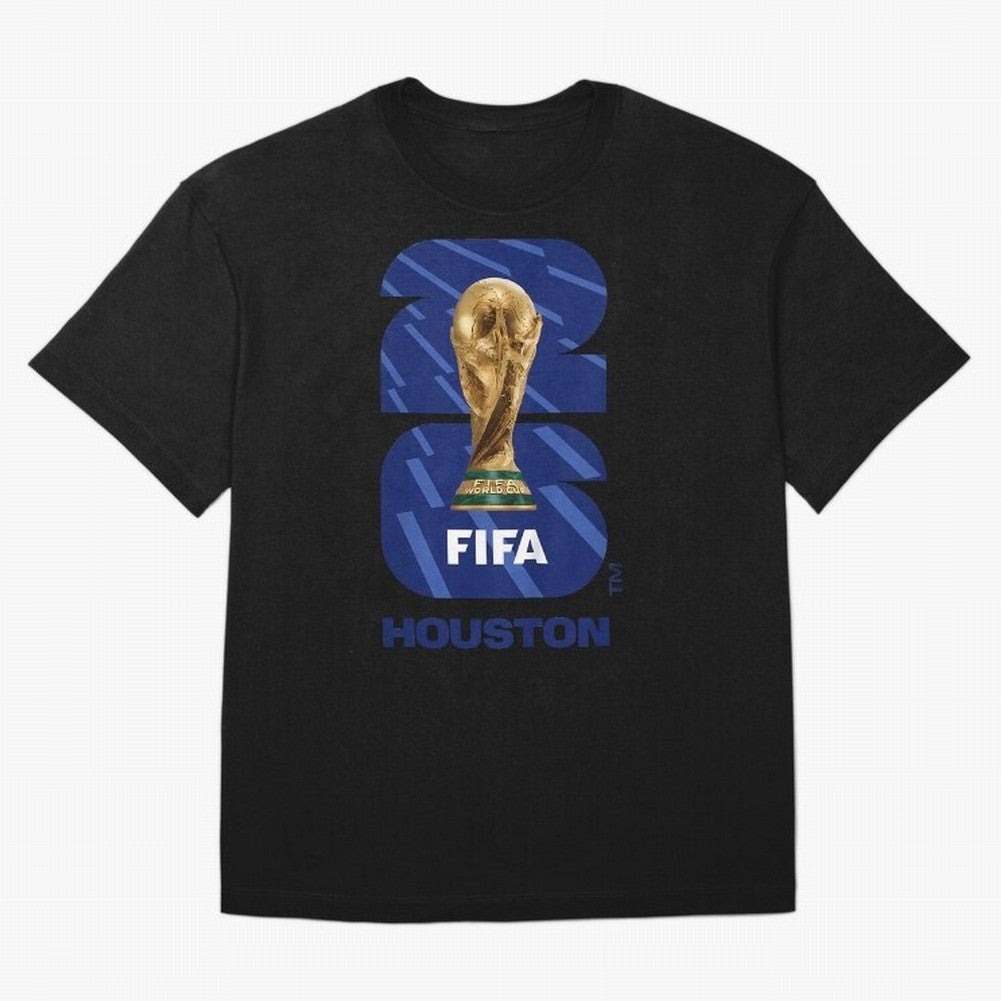 World Cup26 Houston Trophy Oversized T-Shirt Capture FIFA World Cup 2026 for Fans of Messi and Argentina and Brazil, Bringing Football Festival Excitement, Trophy Ambitions, Country Rivalries and Star Player Buzz; Ideal for Passionate Fans Who Love