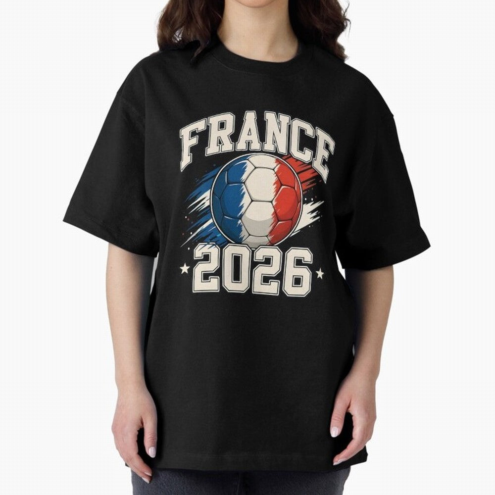 France 2026 World Cup for Football Fans and Teams Oversized T-Shirt Celebrate the Stars of FIFA World Cup 2026 USA Canada Mexico for Fans of Cristiano Ronaldo, Haaland and CR7 and Argentina, Bringing Champion Mindset, Group Stage Buzz, Knockout