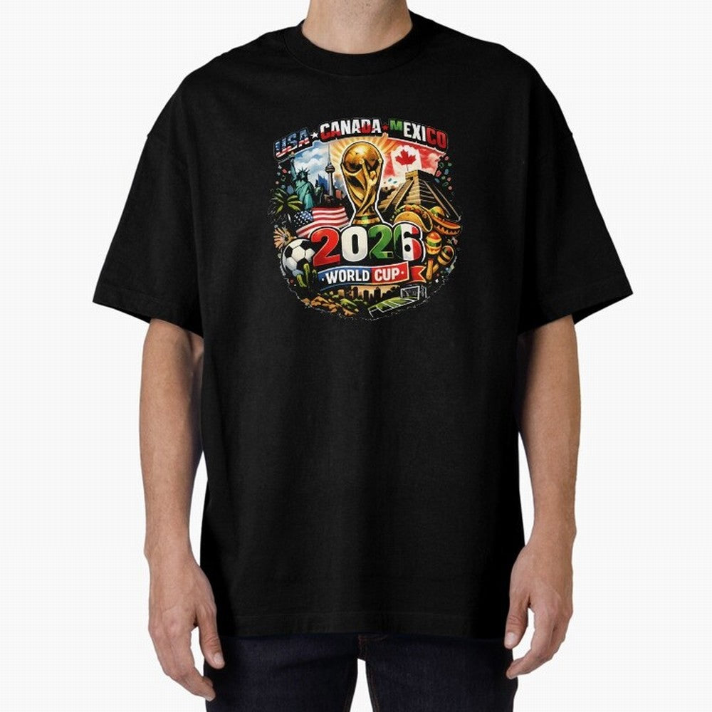 World Cup 2026 Funny Soccer Tournament 2026 T-Shirt_88656674 Oversized T-Shirt Bring Stadium Energy to FIFA World Cup 2026 Spirit, Featuring Netherlands, Messi and Cristiano Ronaldo, Football Festival Excitement, Trophy Ambitions, Country Rivalries