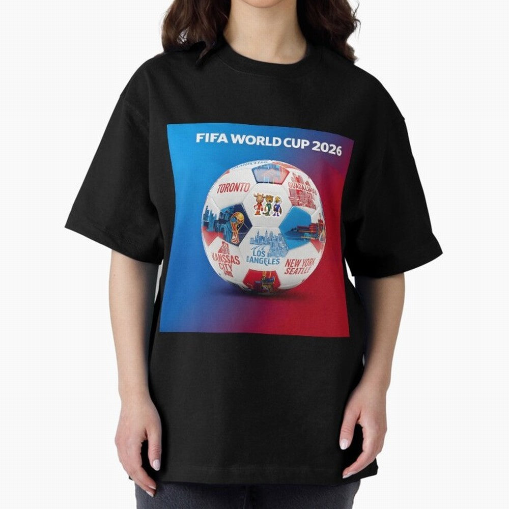 North America Football 2026 Oversized T-Shirt Carry FIFA World Cup 2026 Group Stage Spirit, Highlighting Portugal, Cristiano Ronaldo, Haaland and CR7, Tournament Hype, Historic Matchups, Family Viewing Parties and Global Sports Pride; Great for
