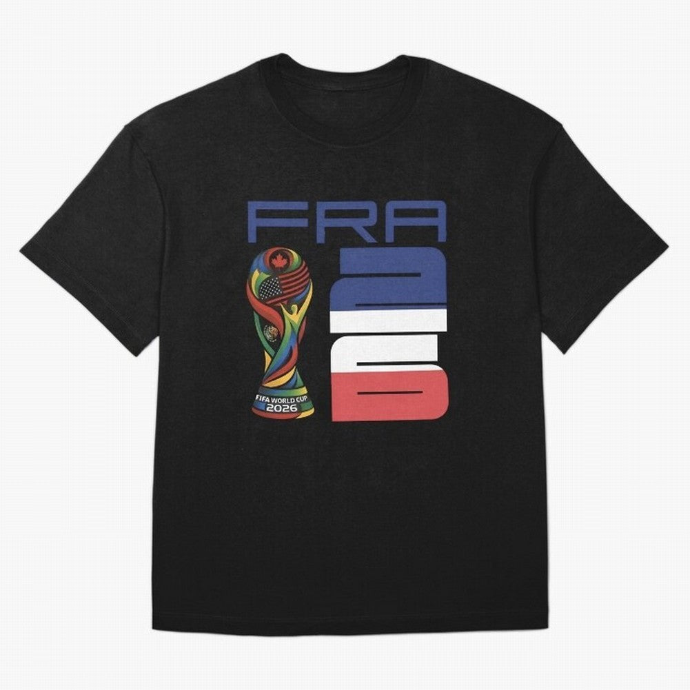 France World Cup 2026 Soccer - FRA 26 Blue White Red Oversized T-Shirt Fuel FIFA World Cup 2026 Spirit, with Netherlands, Haaland and Mbappe, Supporter Pride, Iconic Celebrations, Legendary Names and Global Match Day Energy; Ideal for Football