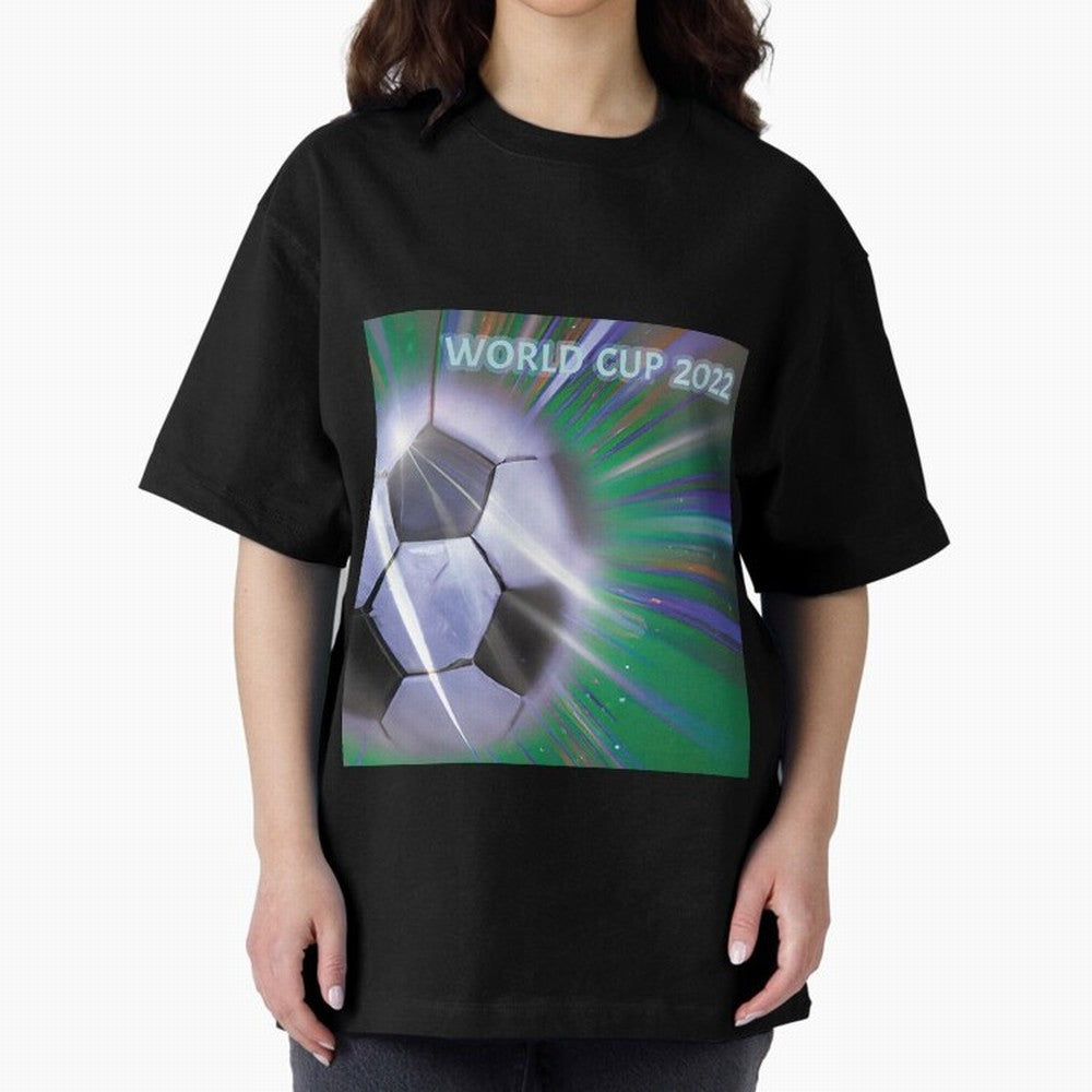 World Cup 2022 Oversized T-Shirt Represent FIFA World Cup 2026 USA Canada Mexico Driven by Mbappe and Neymar, Spain Energy, Game Day Rituals, Football Legends, Country Pride and the Road to the Final; Ideal for Fans Who Follow Messi, Cristiano