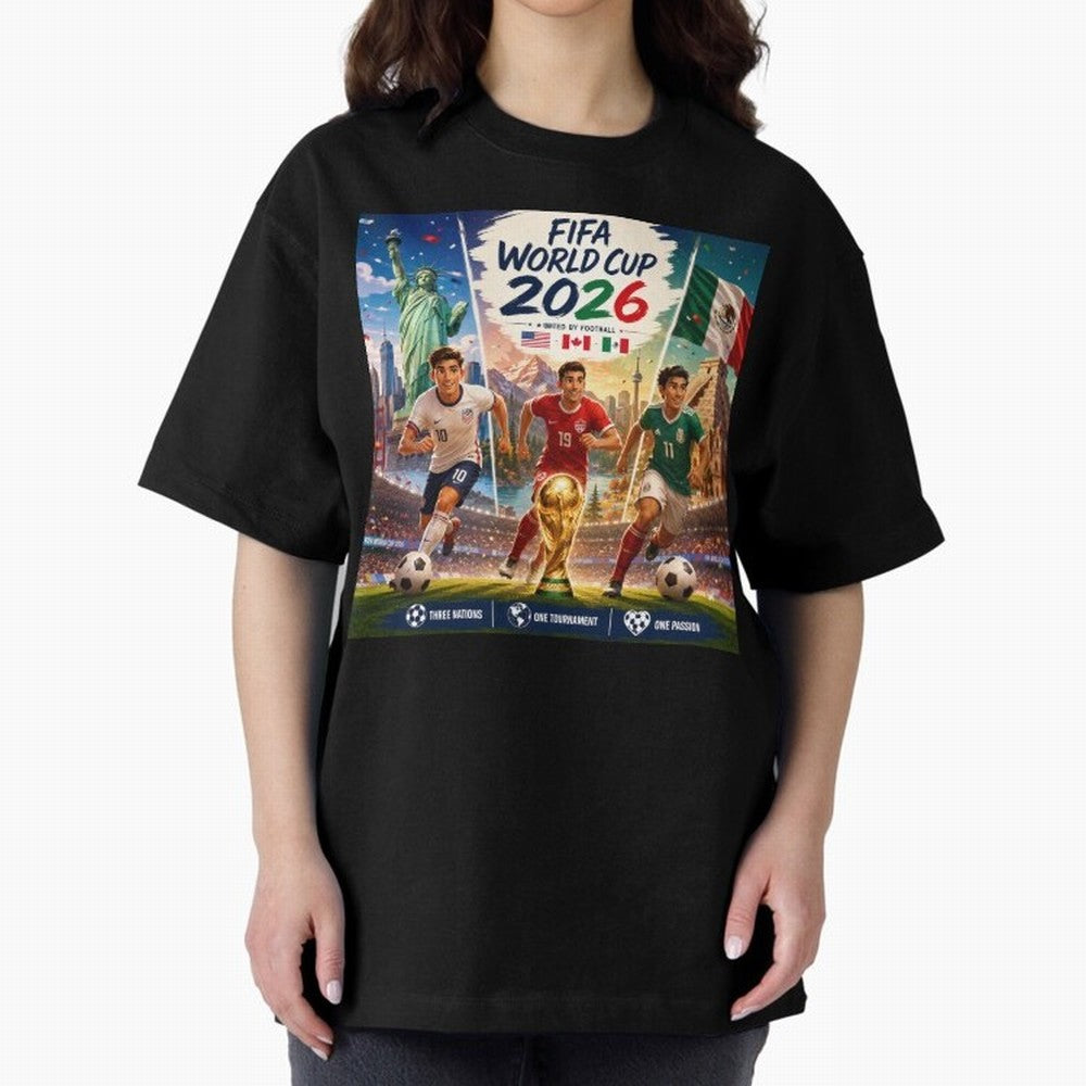 United by Football 2026 #football 2026 Oversized T-Shirt Enjoy the Biggest Football Party of FIFA World Cup 2026 Group Stage Made for Haaland, Netherlands Energy, Stadium Memories, Football Loyalty, International Chants and Championship Tradition;