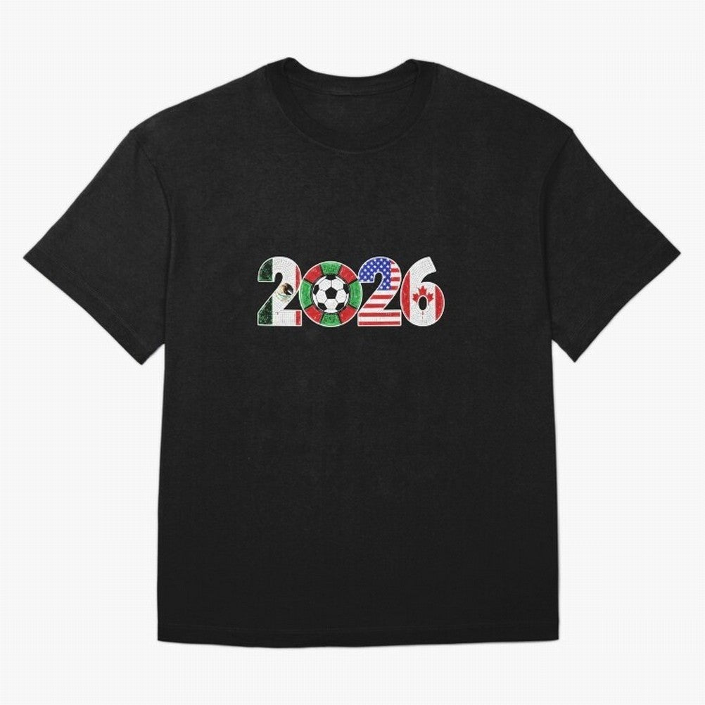 North American Soccer Spirit Team 2026 T-Shirt_82770209 Oversized T-Shirt Celebrate National Team Dreams in FIFA World Cup 2026 for Fans of Messi and Cristiano Ronaldo and France, Bringing Game Day Rituals, Football Legends, Country Pride and the