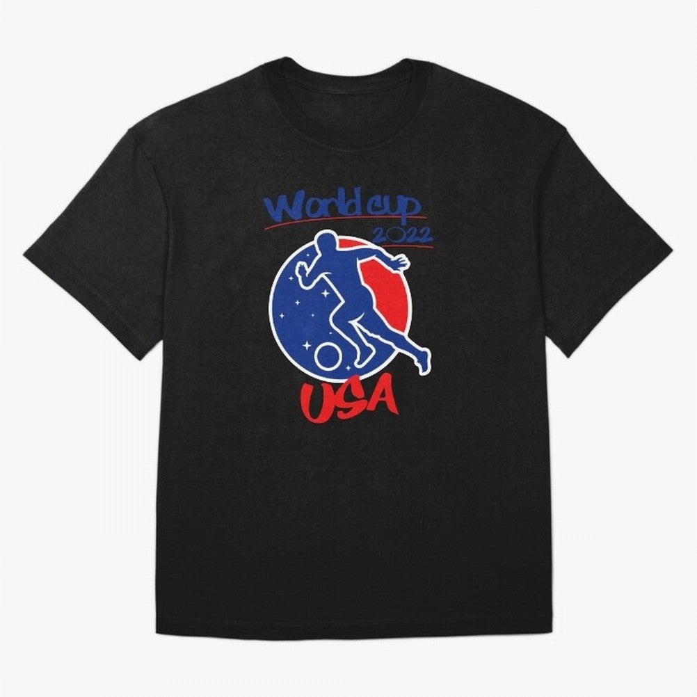 USA World Cup 2022 Oversized T-Shirt Capture the FIFA World Cup 2026 Group Stage Journey through Messi Highlights, Spain and Netherlands Pride, Sports Nostalgia, International Competition, Famous Players and Unforgettable Victories; Great for