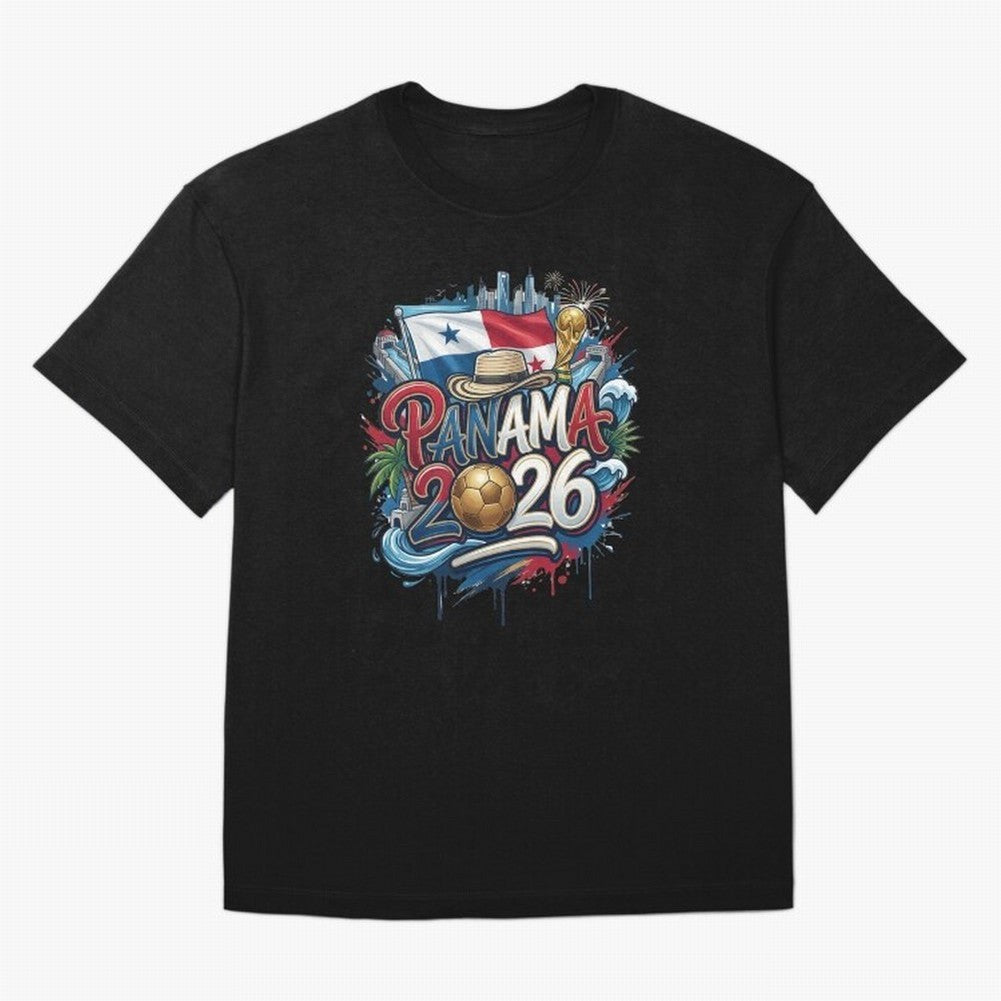 Panama World Cup 2026 Football Legacy Oversized T-Shirt Make Memories around FIFA World Cup 2026 USA Canada Mexico for Fans of Mbappe and Neymar and Spain and Netherlands, Bringing Stadium Chants, National Pride, Trophy Dreams and Unforgettable