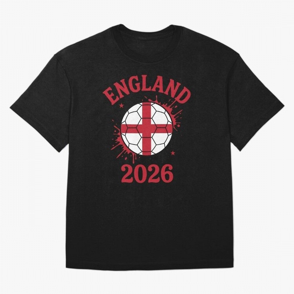 England World Cup 2026 football supporter| St George Cross Football Oversized T-Shirt Honor the Beautiful Game during FIFA World Cup 2026 for Fans of Neymar and Brazil, Bringing Soccer Culture, Superstar Moments, National Team Dreams and