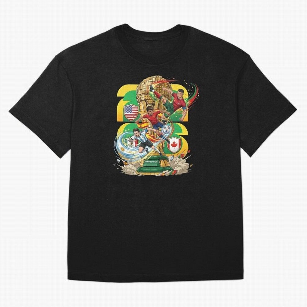 World Cup Teams 2026 Oversized T-Shirt Celebrate Global Passion for Match Day Hype around FIFA World Cup 2026 USA Canada Mexico, Haaland and Mbappe, England and Germany, Global Supporter Spirit, Legendary Goals, National Colors and Tournament