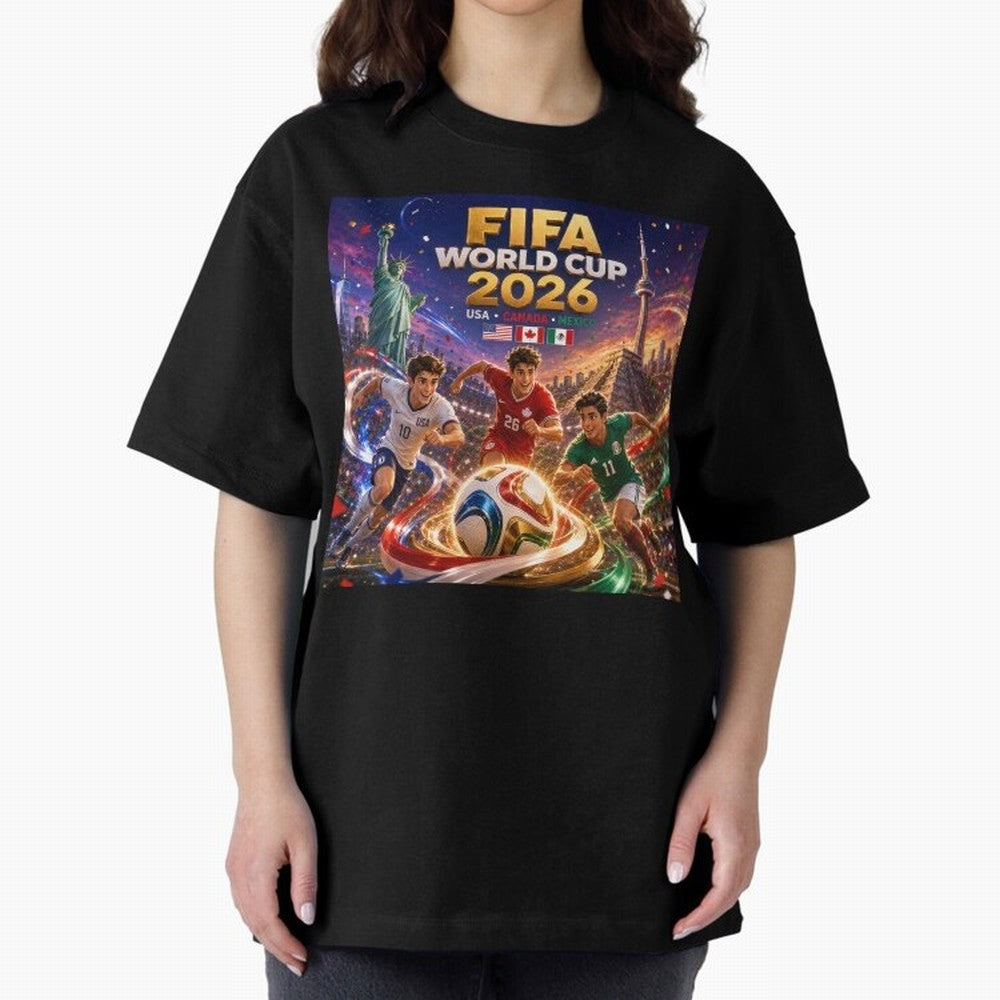 Host Nations Football 2026 #football 2026 Oversized T-Shirt Celebrate the Stars of FIFA World Cup 2026 Spirit, Capturing England, Cristiano Ronaldo, Haaland and CR7, Match Day Excitement, Supporter Culture, Golden Goals and Global Football Passion;