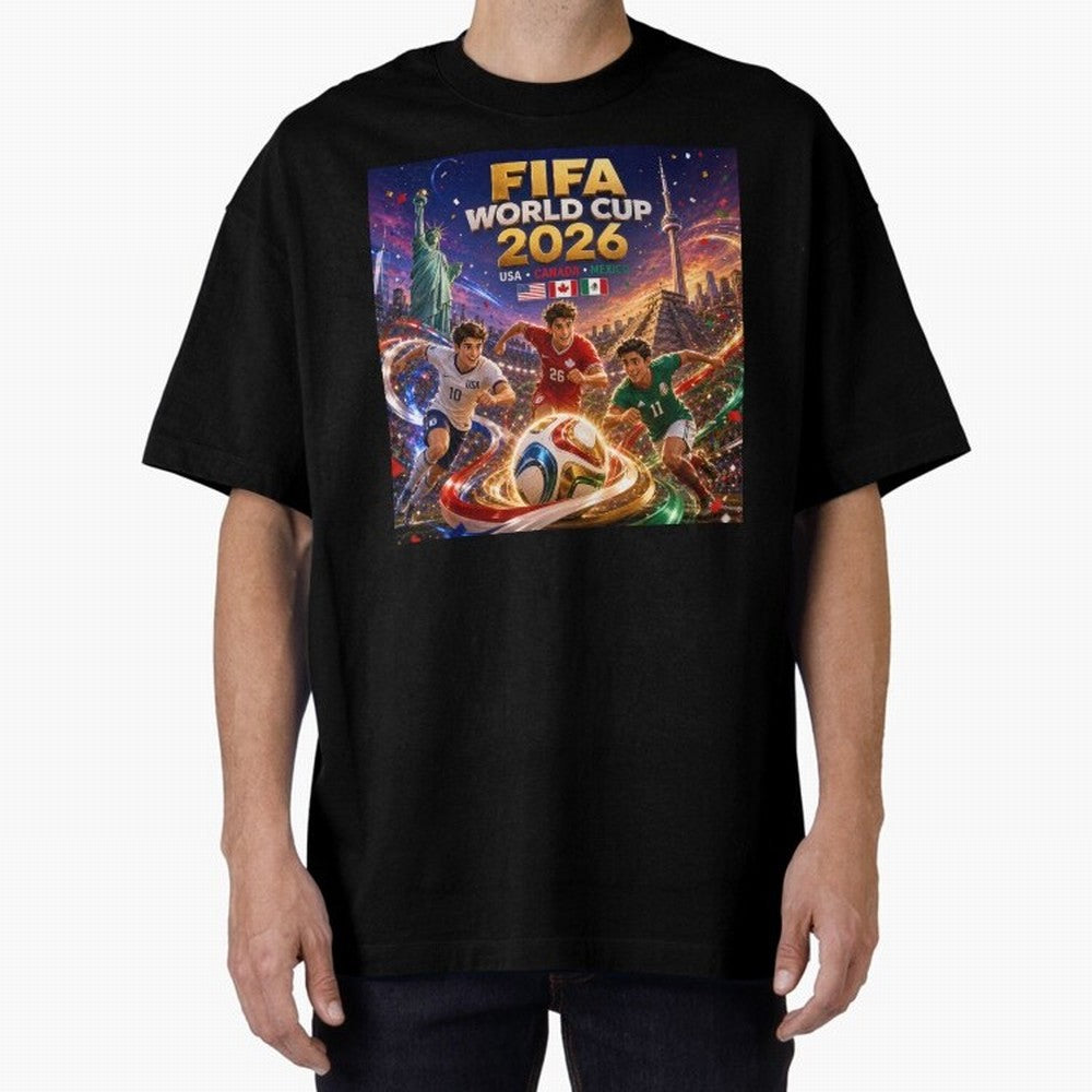 Host Nations Football 2026 #football 2026 Oversized T-Shirt Celebrate the Stars of FIFA World Cup 2026 Spirit, Capturing England, Cristiano Ronaldo, Haaland and CR7, Match Day Excitement, Supporter Culture, Golden Goals and Global Football Passion;