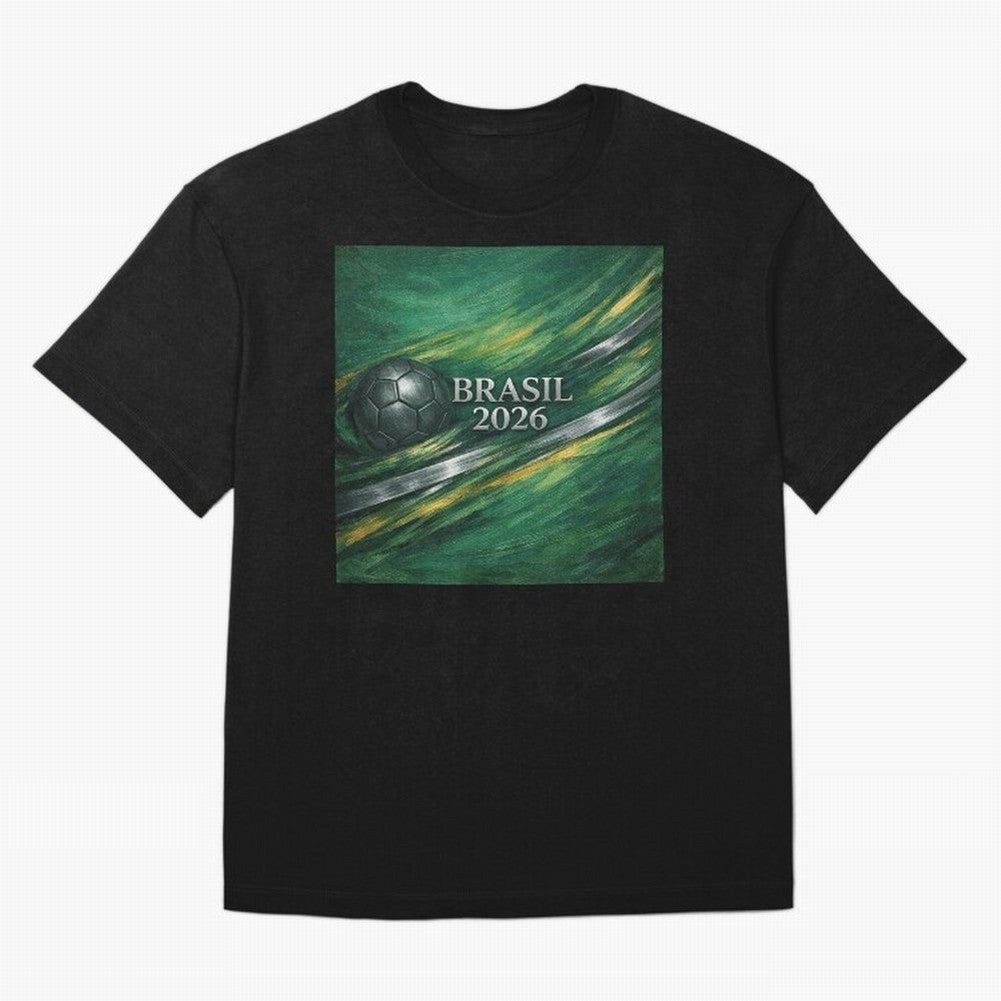 Brazil World Cup 2026 Concept Oversized T-Shirt Celebrate Fan Culture around FIFA World Cup 2026 for Fans of Mbappe and Neymar and France and Portugal, Bringing Worldwide Fan Energy, Dramatic Goals, Stadium Lights and Championship Celebrations;