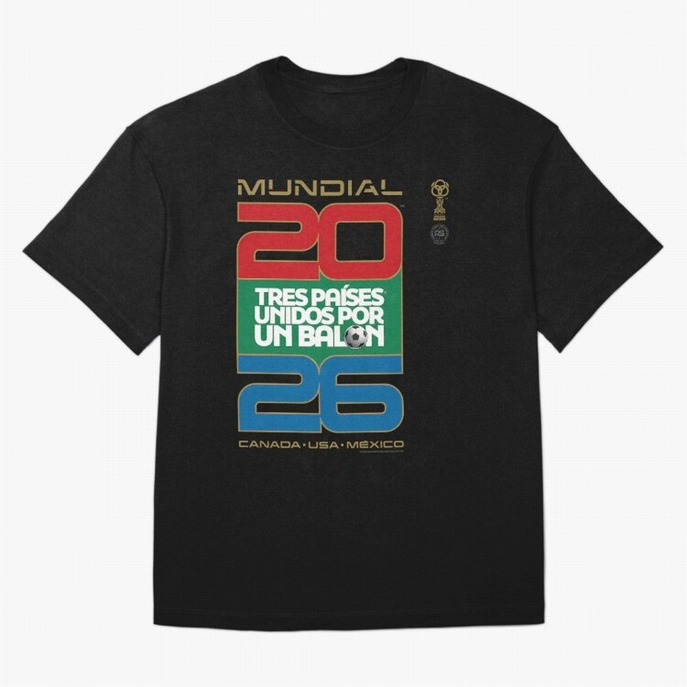 Mundial 26 Three Nations United By A Soccer Ball. Unidos Por Un Baln - World Cup Oversized T-Shirt Embrace FIFA World Cup 2026 for Fans of Neymar, Haaland and Cristiano Ronaldo and Netherlands, Bringing Vintage Soccer Flavor, Modern Football Stars,