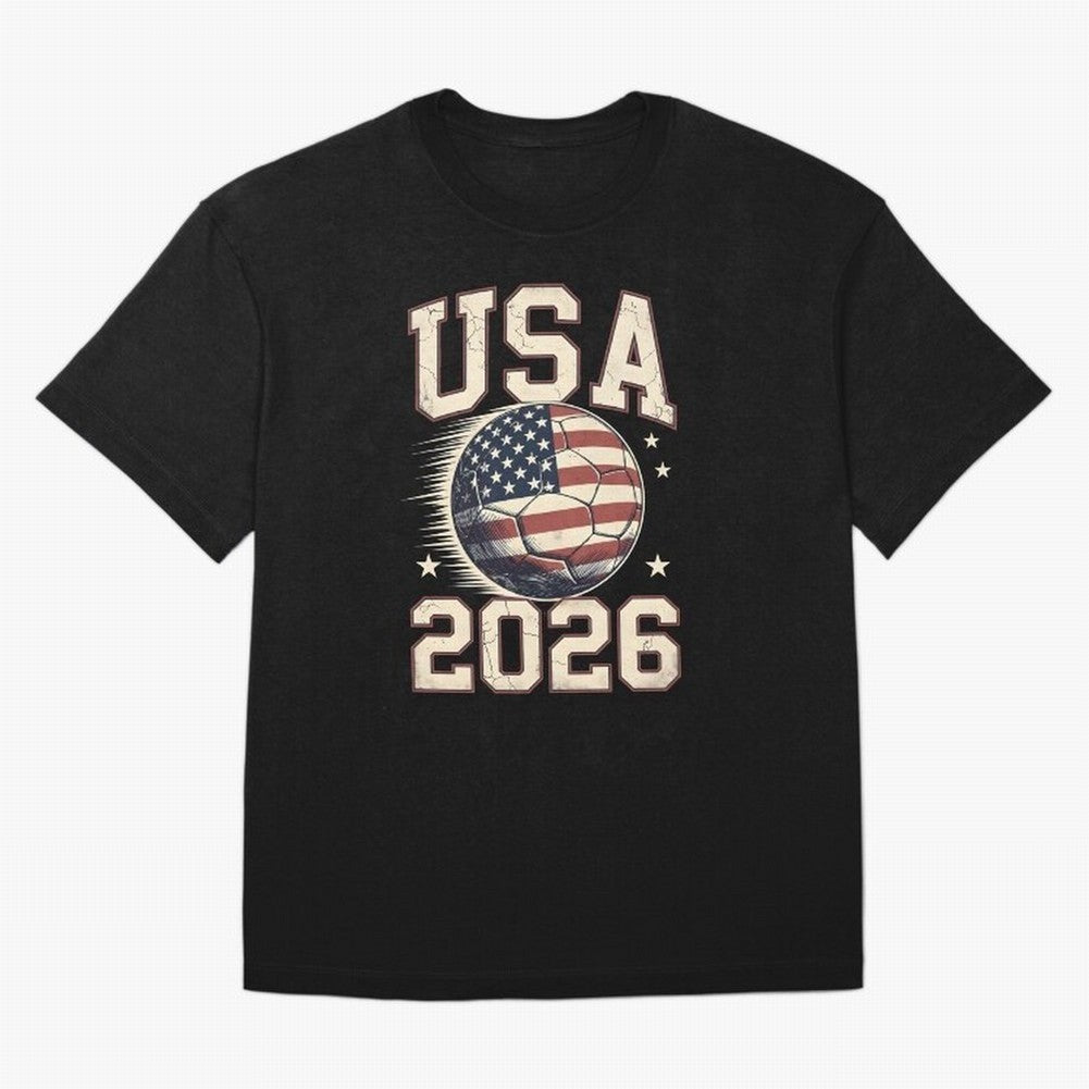 USA 2026 World Cup Soccer Oversized T-Shirt Fuel Your Fan Pride for Match Day Hype around FIFA World Cup 2026, Haaland and Mbappe, England and Germany, Football Festival Excitement, Trophy Ambitions, Country Rivalries and Star Player Buzz; Built