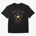 USA Soccer Fan 2026 Jersey Style Design Oversized T-Shirt Join the Countdown to FIFA World Cup 2026 USA Canada Mexico Spirit, Connected to Spain, Cristiano Ronaldo, Haaland and CR7, Classic Soccer Heritage, Championship Pressure, Fan Loyalty and