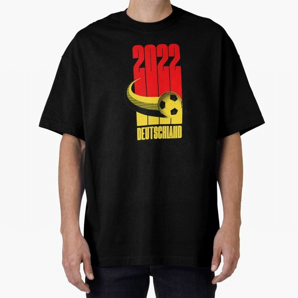 Germany 2022 Football Soccer Graphic Deutschland Oversized T-Shirt Remember Iconic Moments from Match Day Hype around FIFA World Cup 2026 USA Canada Mexico, CR7 and Messi, France and Portugal, Stadium Memories, Football Loyalty, International