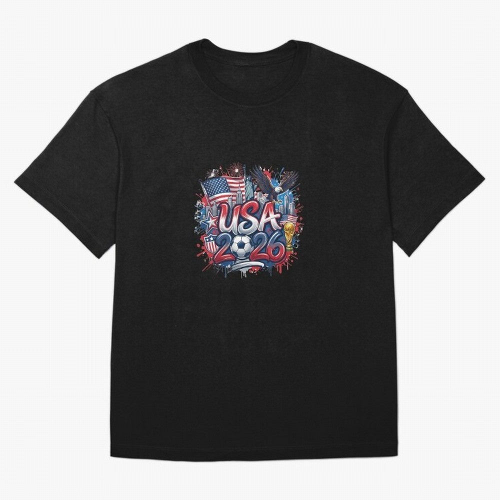 Usa World Cup 2026 Football Legacy Oversized T-Shirt Honor the Beautiful Game during the FIFA World Cup 2026 USA Canada Mexico Journey through Haaland and Mbappe Highlights, Spain Pride, Global Supporter Spirit, Legendary Goals, National Colors and