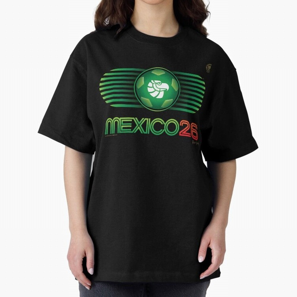 Mexico 26 World Cup Retro Logo. Autographed Oversized T-Shirt Wear the Spirit of FIFA World Cup 2026 Spirit, Inspired by Netherlands, CR7, Goal Celebration Energy, Supporter Heritage, Football Icons and Worldwide Tournament Joy; Made for Collectors