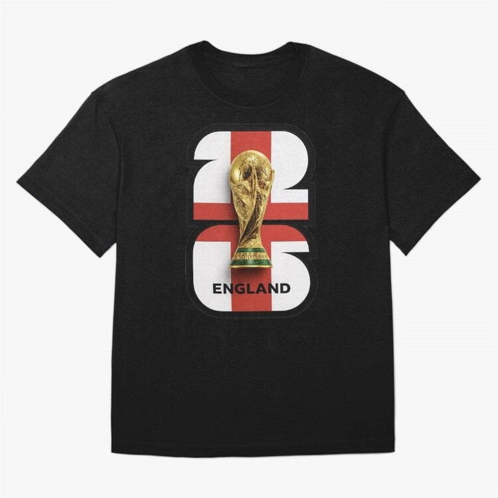 England Football World Cup 2026 - Three Lions Gold Trophy Edition Oversized T-Shirt Feel International Energy from FIFA World Cup 2026 USA Canada Mexico Spirit, Celebrating Portugal, Neymar, Haaland and Cristiano Ronaldo, Supporter Pride, Iconic