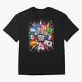 2026 Soccer World Flags USA Mexico Canada Football Paint Splash Graphic Oversized T-Shirt Relive the FIFA World Cup 2026 Journey through Haaland and Mbappe Highlights, Argentina Pride, Worldwide Fan Energy, Dramatic Goals, Stadium Lights and