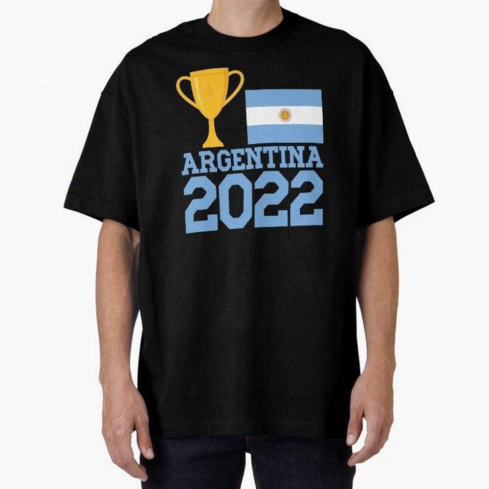 Argentina World Cup Soccer Football 2022, Argentina Soccer Jersey Argentinian Football, Argentina, Argentinian, Qatar World Cup 2022 Oversized T-Shirt Show Match Day Excitement for the FIFA World Cup 2026 USA Canada Mexico Journey through Haaland