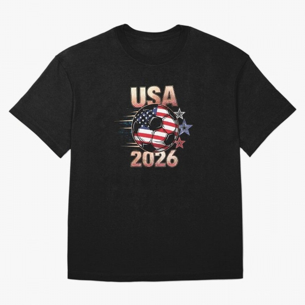 USA Soccer with Red White Blue Stars 2026 Cup T-Shirt_83834283 Oversized T-Shirt Enjoy Match Day Hype around FIFA World Cup 2026 USA Canada Mexico, Messi, CR7 and Mbappe, Brazil, Portugal and Argentina, Classic Soccer Heritage, Championship