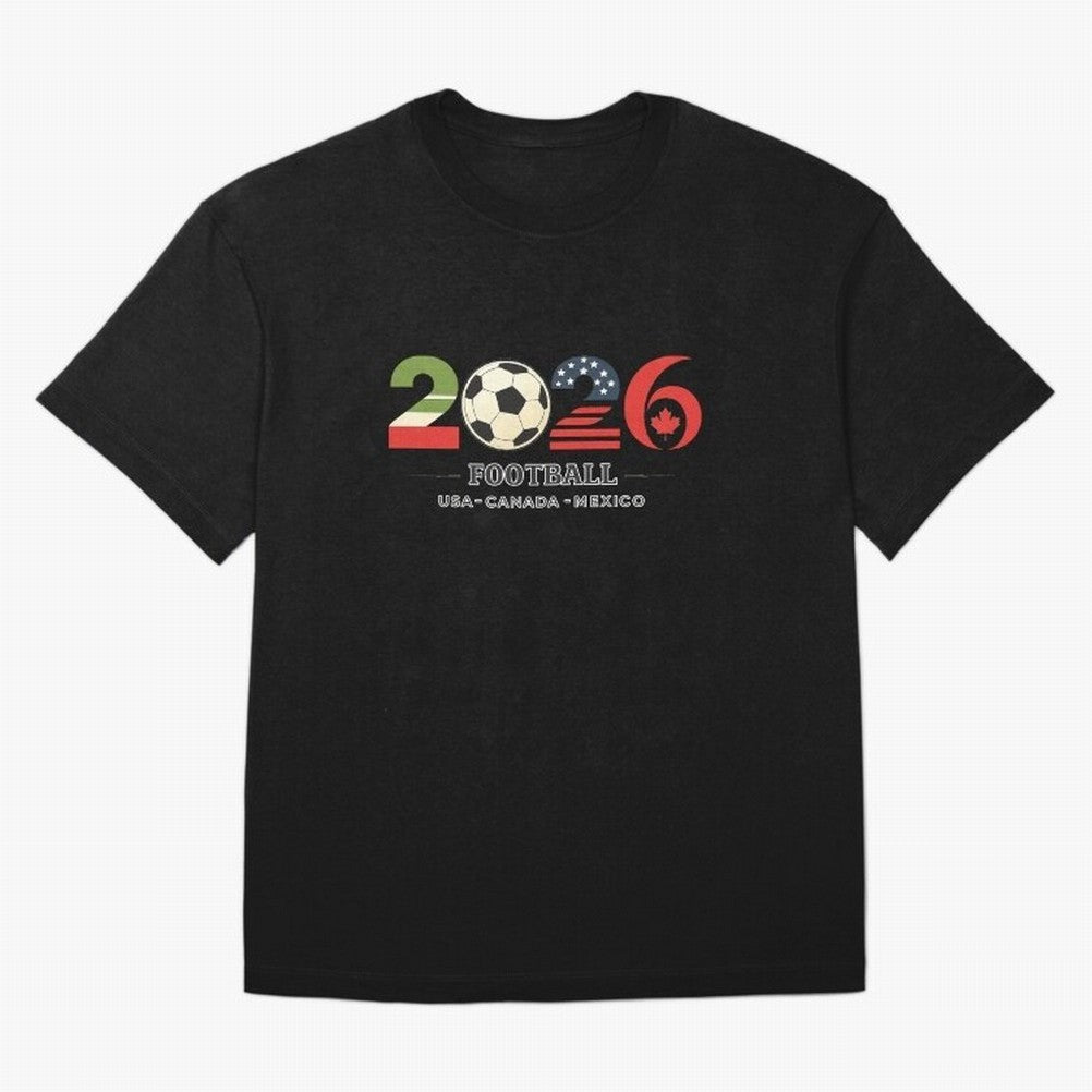 Football 2026 USA Canada Mexico Oversized T-Shirt Feel the Roar of Match Day Hype around FIFA World Cup 2026, Messi and Cristiano Ronaldo, England and Germany, Sports Nostalgia, International Competition, Famous Players and Unforgettable Victories;