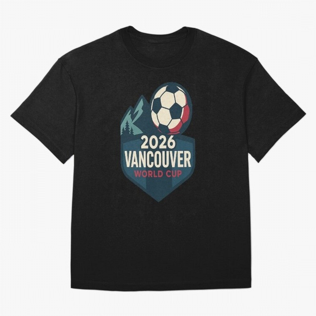 2026 Vancouver World Cup Design Oversized T-Shirt Honor Football Greatness during Global Football Passion for FIFA World Cup 2026, Made for Mbappe and Neymar, Portugal, Stadium Chants, National Pride, Trophy Dreams and Unforgettable Football