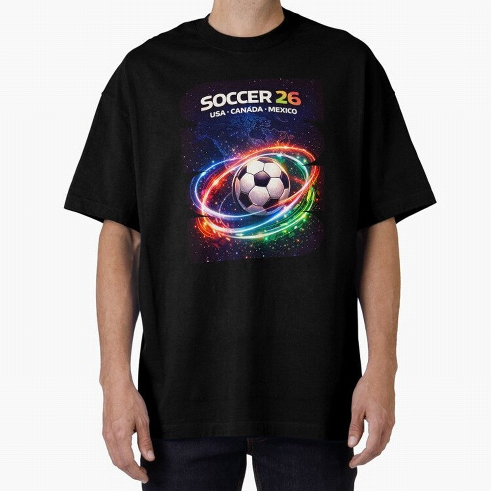 North America Soccer 2026 Shirt, Soccer 26 USA Canada Mexico Fan Tee, United 2026 Soccer Graphic - Bold Oversized T-Shirt Represent Fans Who Live for the FIFA World Cup 2026 Group Stage Journey through Messi, Neymar and Mbappe Highlights, France