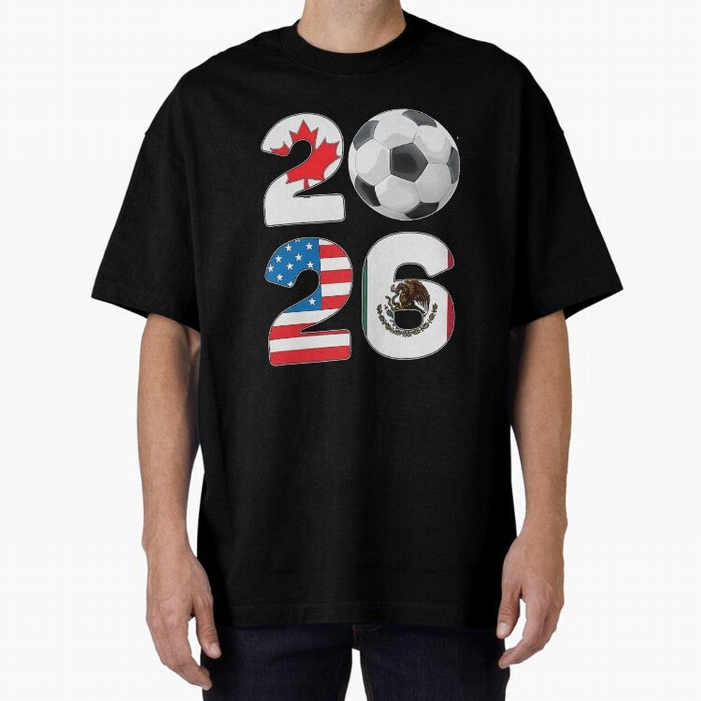 2026 North America Football Massive Event Soccer Ball Oversized T-Shirt Celebrate Unforgettable Nights in the FIFA World Cup 2026 Group Stage Journey through Cristiano Ronaldo, Haaland and CR7 Highlights, Germany Pride, Game Day Rituals, Football