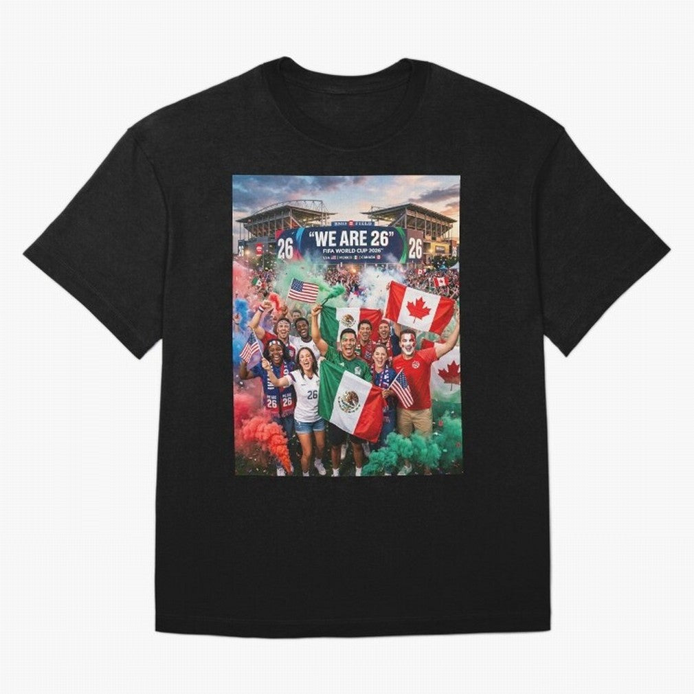 2026 World Cup Fans Celebrate Oversized T-Shirt Show Match Day Excitement for FIFA World Cup 2026 for Fans of CR7 and Portugal, Bringing Football Passion, Legendary Performances, Festival Vibes and Supporter Community; Made for Collectors Who Enjoy