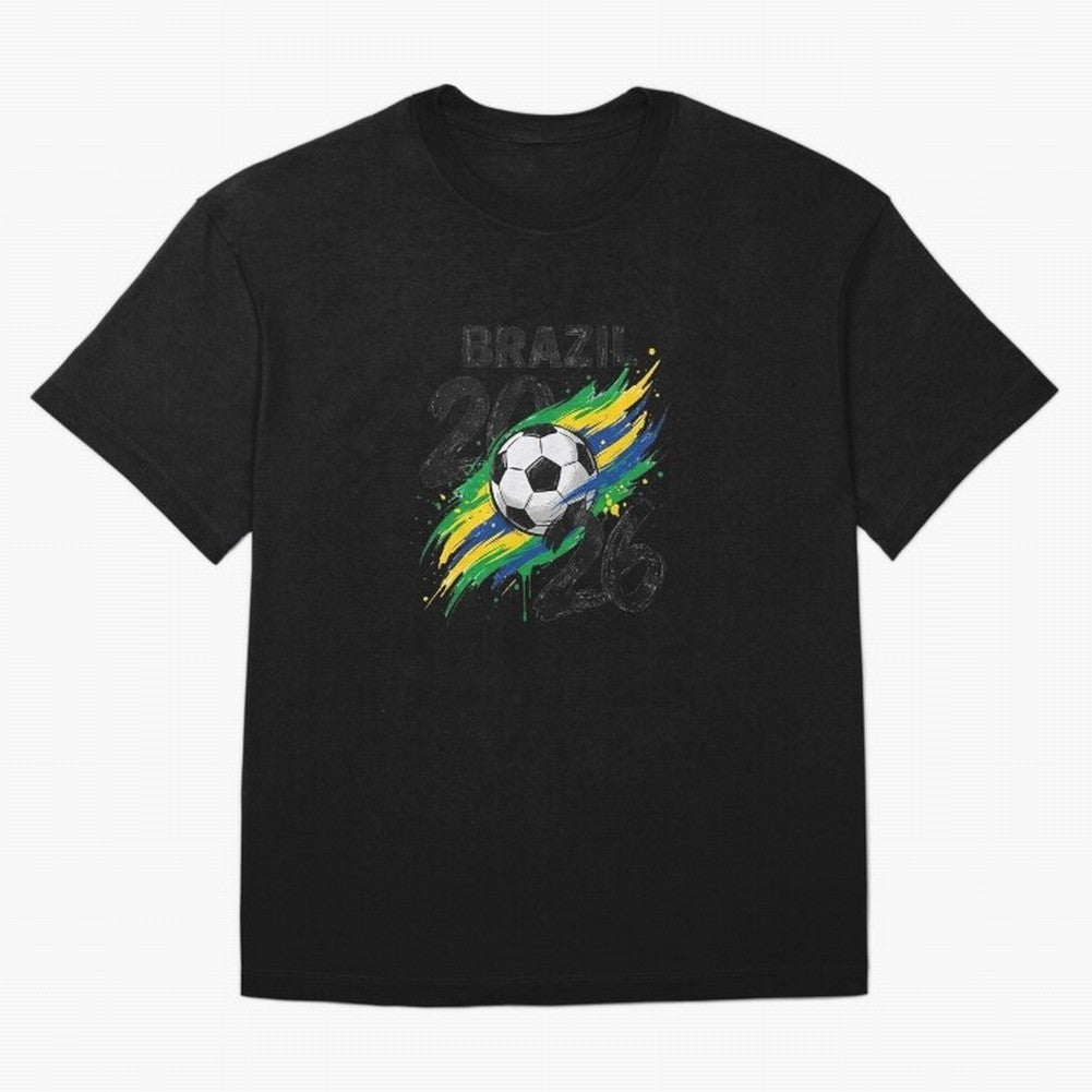 Brazil Soccer 2026 Fan Shirt ¨C Brazil Football Supporter Oversized T-Shirt Share the Excitement of Global Football Passion for FIFA World Cup 2026, Made for Messi, Neymar and Mbappe, Argentina, Champion Mindset, Group Stage Buzz, Knockout Tension