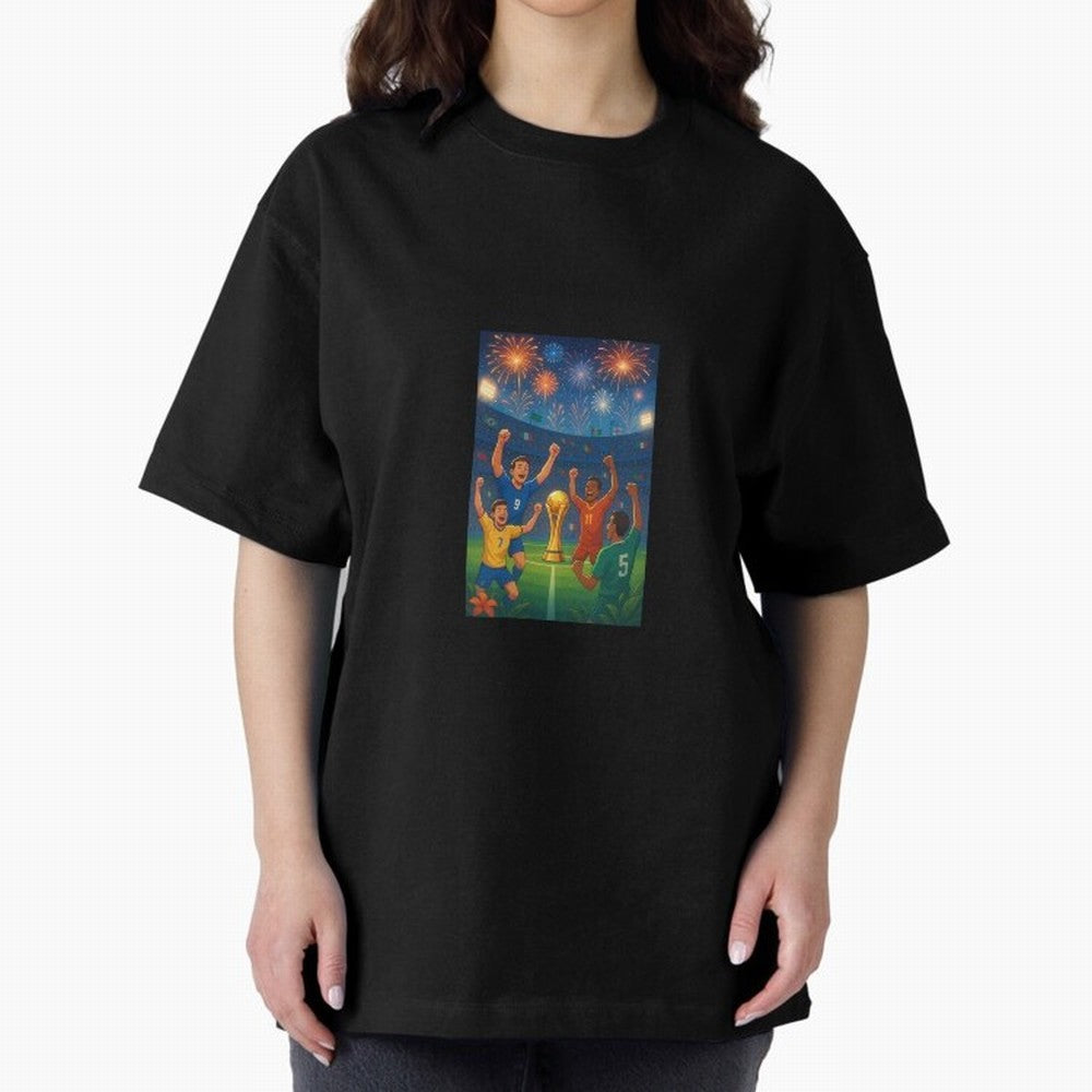 World Cup Oversized T-Shirt Remember Iconic Moments from the FIFA World Cup 2026 Group Stage Journey through Cristiano Ronaldo, Haaland and CR7 Highlights, Brazil Pride, Classic Soccer Heritage, Championship Pressure, Fan Loyalty and International