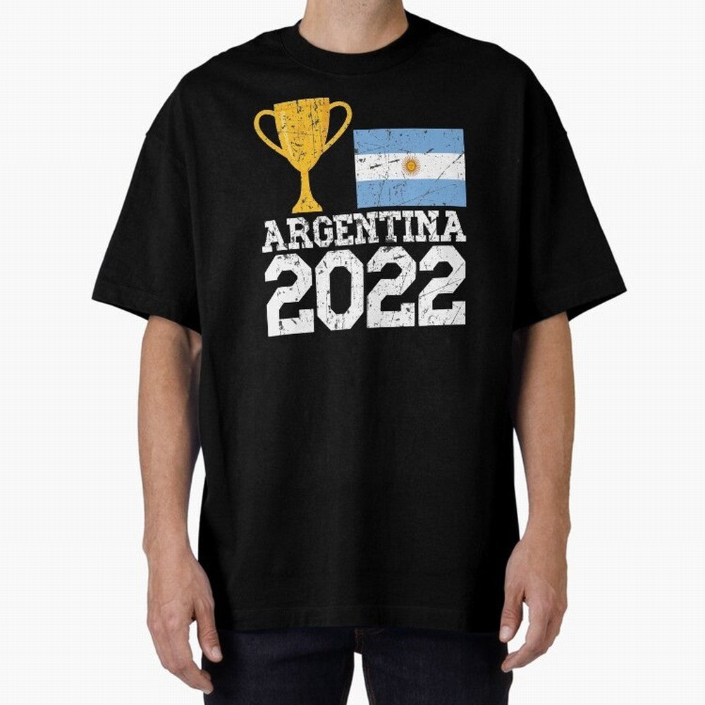 Argentina World Cup Soccer Football 2022, Argentina Soccer Jersey Argentinian Football, Argentina, Argentinian, Qatar World Cup 2022 Oversized T-Shirt Bring Match Day Fire to Global Football Passion for FIFA World Cup 2026 USA Canada Mexico,