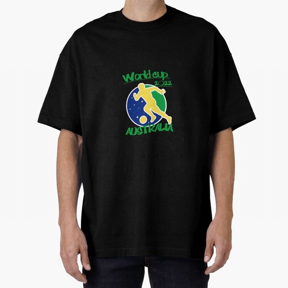 Australia World Cup 2022 Oversized T-Shirt Fuel the Hype around FIFA World Cup 2026 USA Canada Mexico for Fans of Messi and Cristiano Ronaldo and Netherlands, Bringing Football Passion, Legendary Performances, Festival Vibes and Supporter