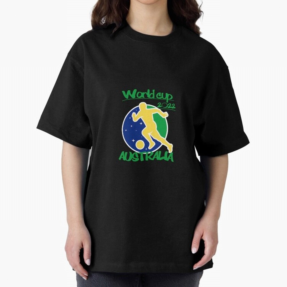 Australia World Cup 2022 Oversized T-Shirt Fuel the Hype around FIFA World Cup 2026 USA Canada Mexico for Fans of Messi and Cristiano Ronaldo and Netherlands, Bringing Football Passion, Legendary Performances, Festival Vibes and Supporter