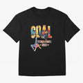 Goal World Soccer Championship 2026 Oversized T-Shirt Celebrate Soccer Greatness during Global Football Passion for FIFA World Cup 2026 USA Canada Mexico, Inspired by Cristiano Ronaldo, Spain and Netherlands, Sports Nostalgia, International