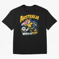 Australia World Cup 2026 Kangaroo Soccer Fan Art Oversized T-Shirt Show Match Day Excitement for FIFA World Cup 2026 USA Canada Mexico Spirit, Made for England and Germany, Messi, Championship Spirit, Famous Goals, Roaring Crowds and International