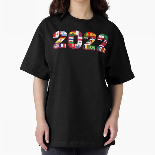 All the 32 Teams that Played in 2022 in Qatar for Football Fans Oversized T-Shirt Celebrate Supporters United by FIFA World Cup 2026 Group Stage Spirit, Featuring Germany, Cristiano Ronaldo, Goal Celebration Energy, Supporter Heritage, Football