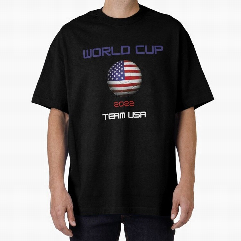 World cup 2022 Team USA Oversized T-Shirt Spotlight FIFA World Cup 2026 for Fans of Messi, CR7 and Mbappe and Portugal, Bringing Global Supporter Spirit, Legendary Goals, National Colors and Tournament Celebration; Perfect for People Who Love