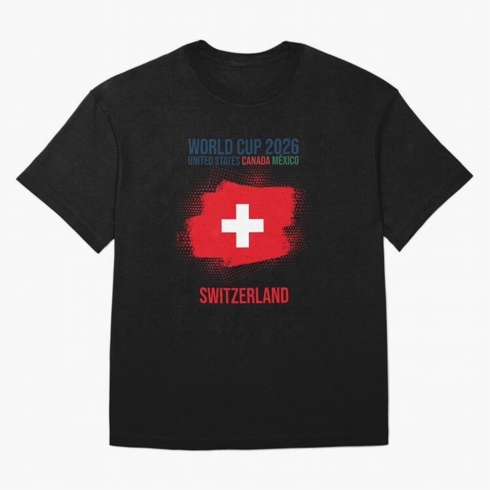 SWETZERLAND WORLD CUP 2026 Oversized T-Shirt Show Up for the Glory of FIFA World Cup 2026 for Fans of Messi and Cristiano Ronaldo and Brazil, Portugal and Argentina, Bringing Football Passion, Legendary Performances, Festival Vibes and Supporter