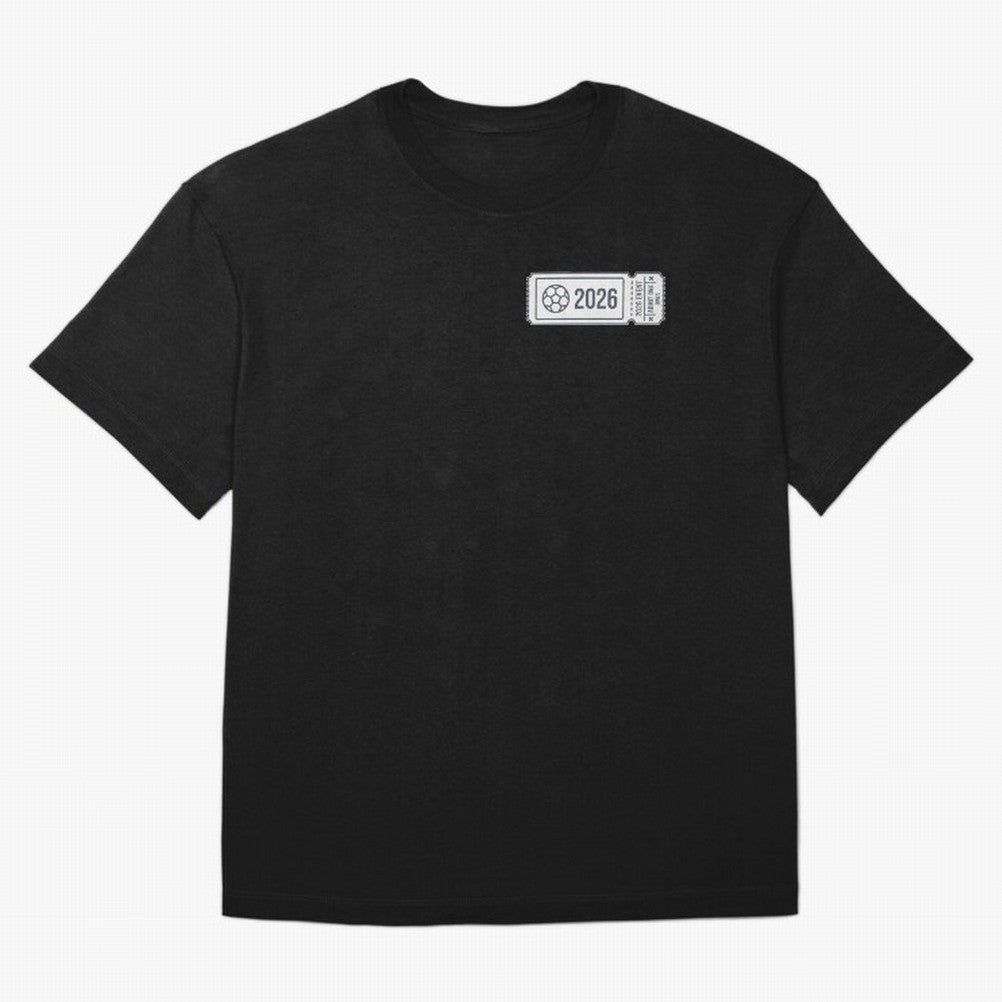World Cup 2026 EVENT Ticket Admit One Design Oversized T-Shirt Experience the Global Stage of Match Day Hype around FIFA World Cup 2026 Group Stage, Messi and Cristiano Ronaldo, Portugal, Spain and Germany, Fan Favorite Moments, National Team