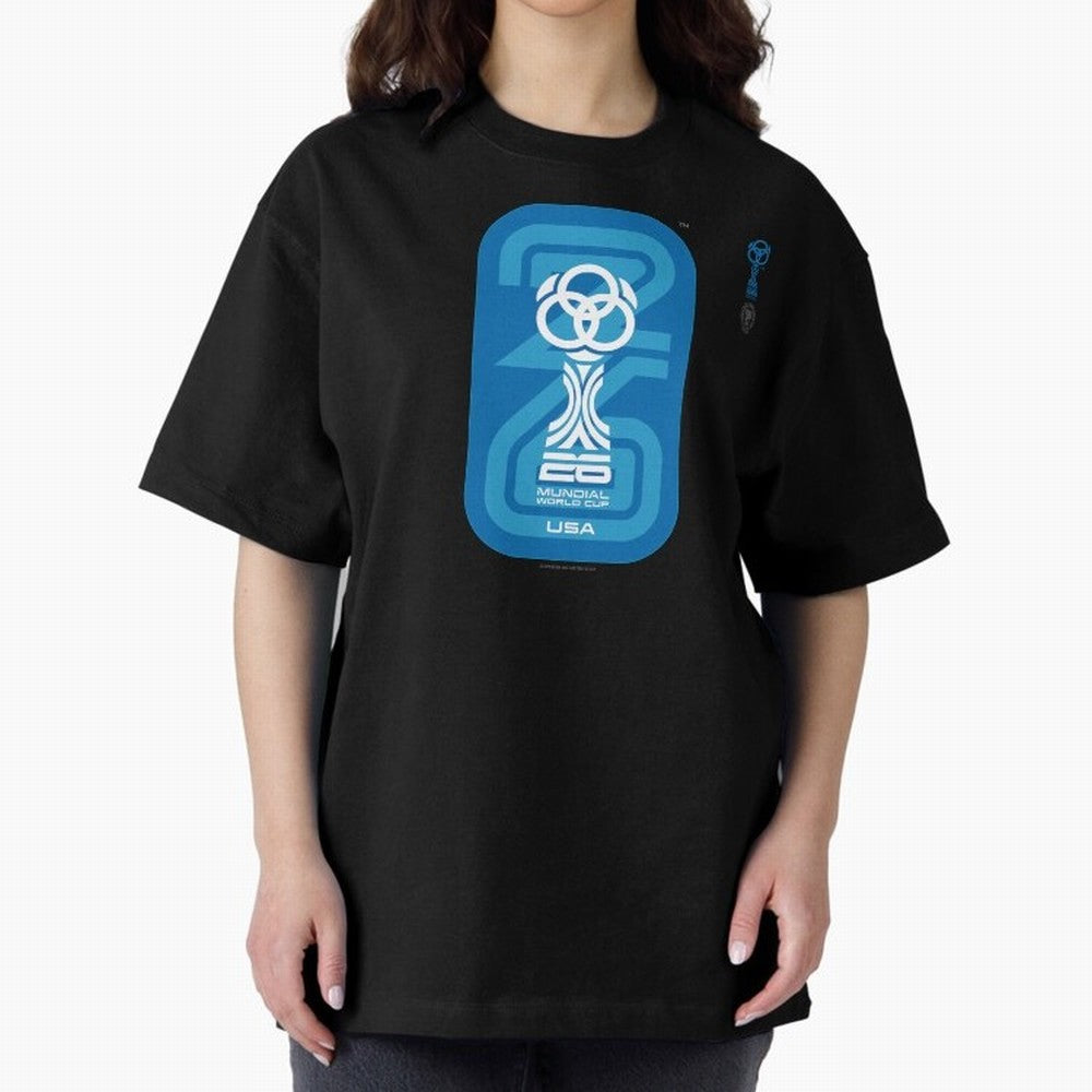 Mundial 26 USA Fan Trophy ¨C Retro Soccer World Cup Inspired Graphic ¨C Modern Football Art Design Oversized T-Shirt Celebrate the Biggest Stage of the FIFA World Cup 2026 Journey through Mbappe and Neymar Highlights, Germany Pride, Worldwide Fan