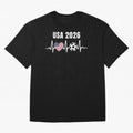 Soccer USA 2026 American Flag America World Cup Fan Gift Oversized T-Shirt Honor Football Greatness during Global Football Passion for FIFA World Cup 2026, Connected to Messi, Neymar and Mbappe, Portugal, Spain and Germany, Football History, Final
