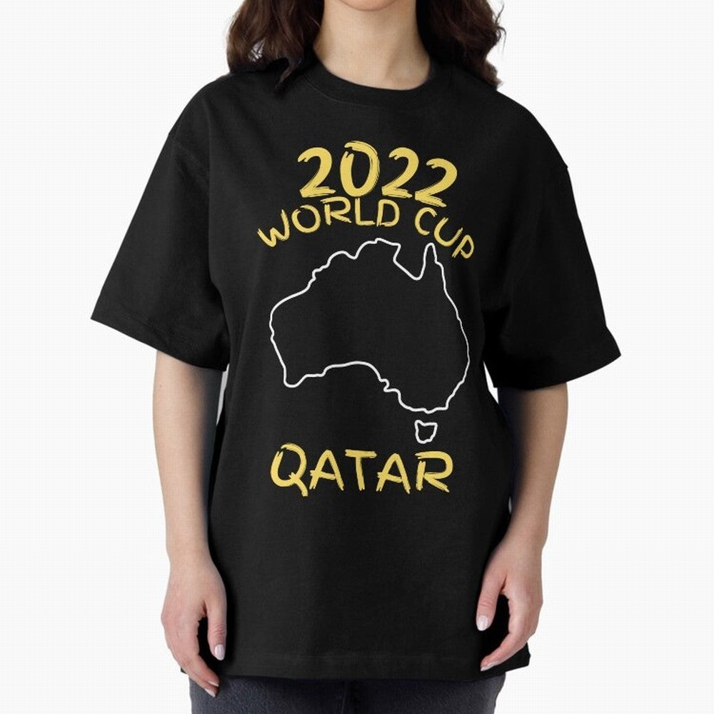 Socceroos World Cup 2022 Qatar Oversized T-Shirt Celebrate Soccer Greatness during Match Day Hype around FIFA World Cup 2026 USA Canada Mexico, Messi and Cristiano Ronaldo, Argentina, France and Brazil, Championship Spirit, Famous Goals, Roaring